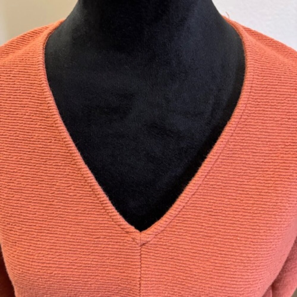 Madewell Texture & Thread Burnt Orange Y2K Tie Front Crop Top Womens XS - Picture 2 of 4